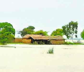 Flood waters entered homes, villagers continue to flee