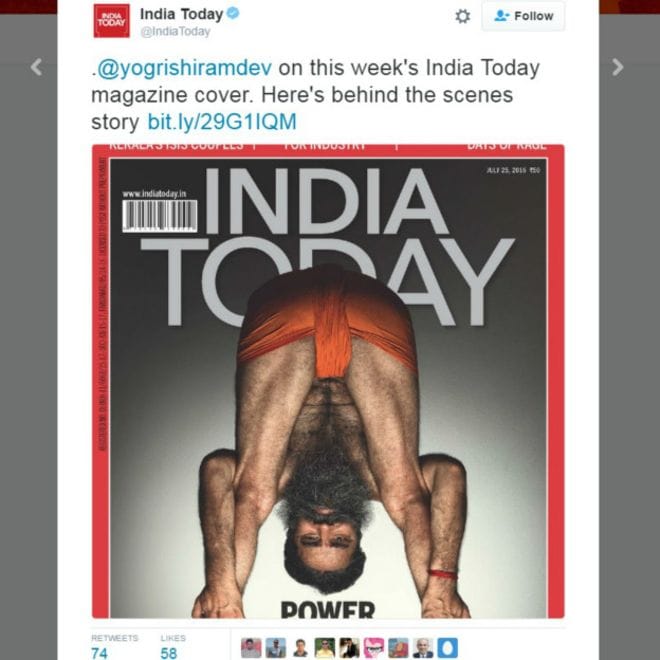 baba ramdev on cover page of india today