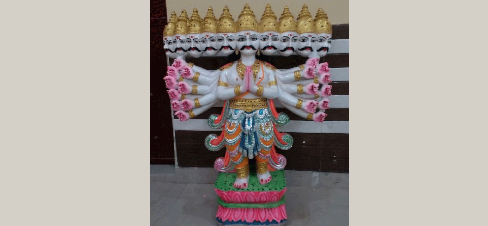 ravan was born in this village and his temple is ready to inaugrate