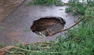 Roads were submerged hollow , who is constantly