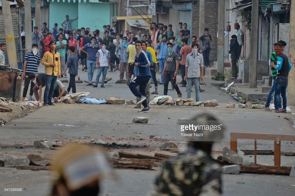 curfew remained in place in all the 10 districts of the Kashmir