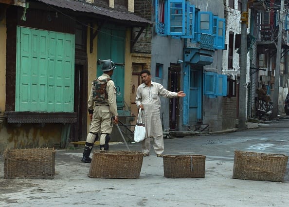 curfew remained in place in all the 10 districts of the Kashmir