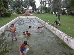 Chairman Uncle ! We 've created a swimming pool