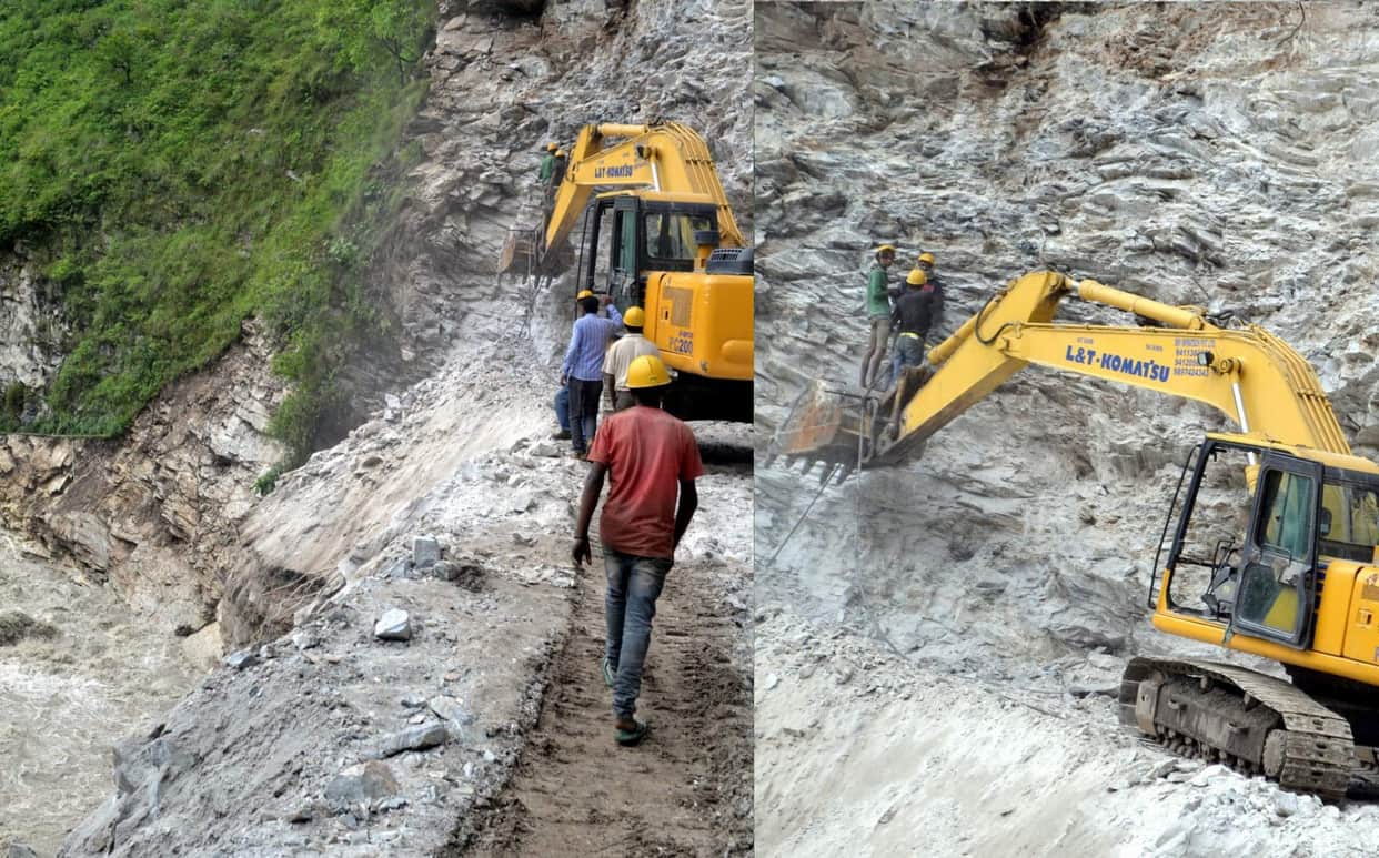 people going on danger track in uttarakhand.