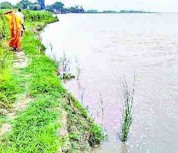 Increased water level of Saryu
