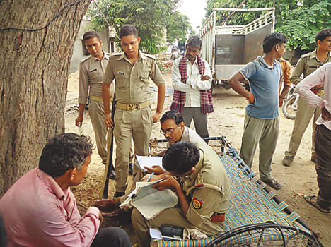 The body was found in suspicious circumstances Masons