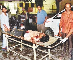Two killed in truck crushed by uncontrollable midnight