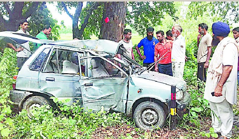 Car crashed into a tree , the driver succumbs to injuries