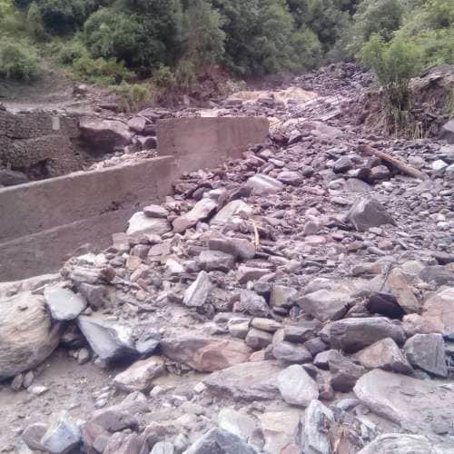 cloudburst in Churah valley chamba himachal pradesh