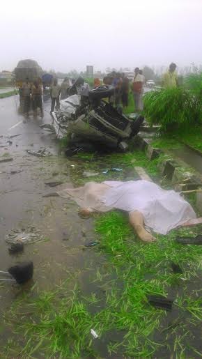 four people died in road accident, car accident due to fast speed, rohtak road accident