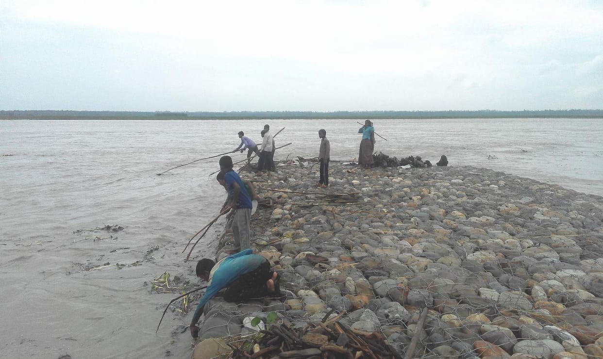 ganga and sonali river in spate