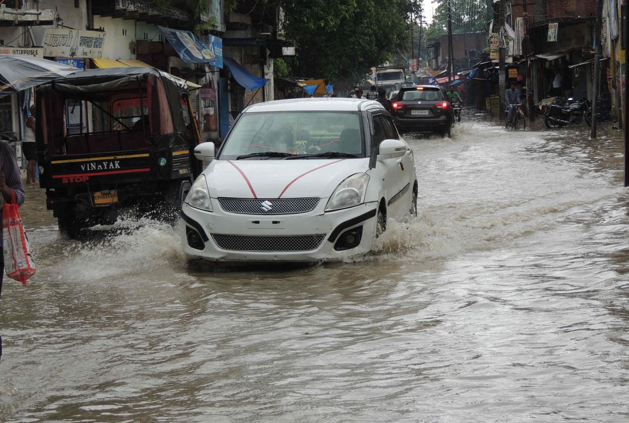 Heavy waterlogging in low-lying areas