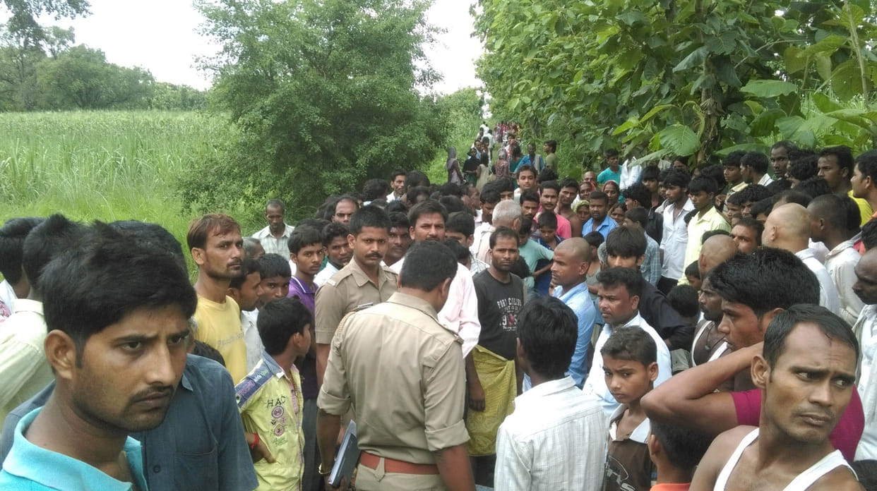 woman dead body found in sugarcane field