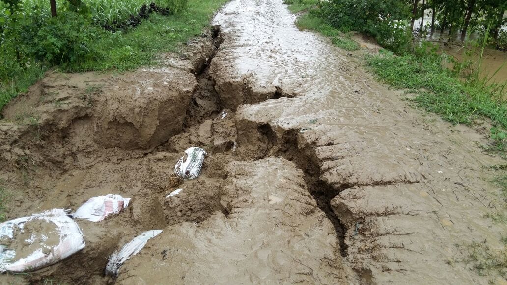 due to heavy rain haridwar highway blocked