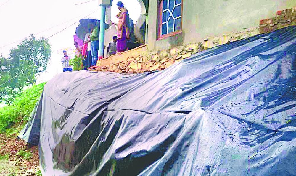 Destruction of rain in the district headquarters