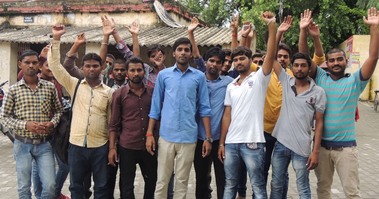 Late charge by students Ajiteshn