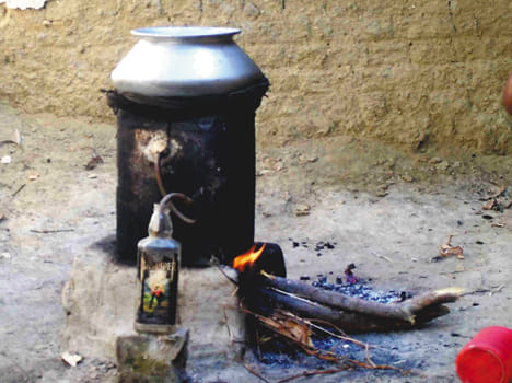 Every area was burned raw furnaces