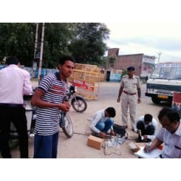 sample fillup of milk, milk truck catch in tohana, health department, fatehabad
