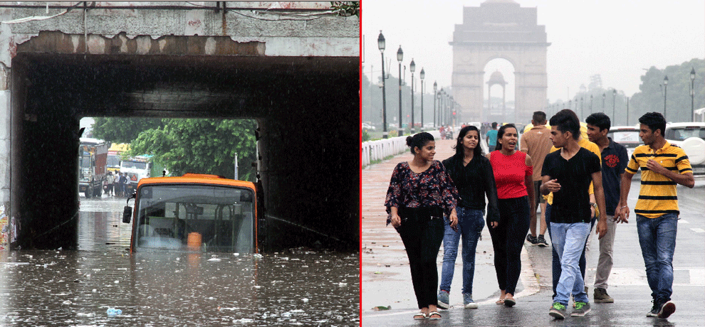 Jmajm rains saturate the Delhi, somewhere-anywhere vehicle was submerged choked