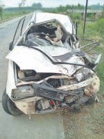 road accident, kurukshetra road accident, sarpanch and his grandson dead, kurukshetra
