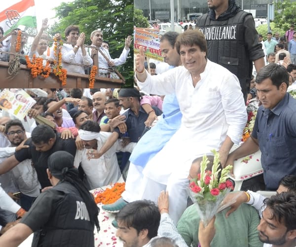 Road show of Congress in Lucknow.