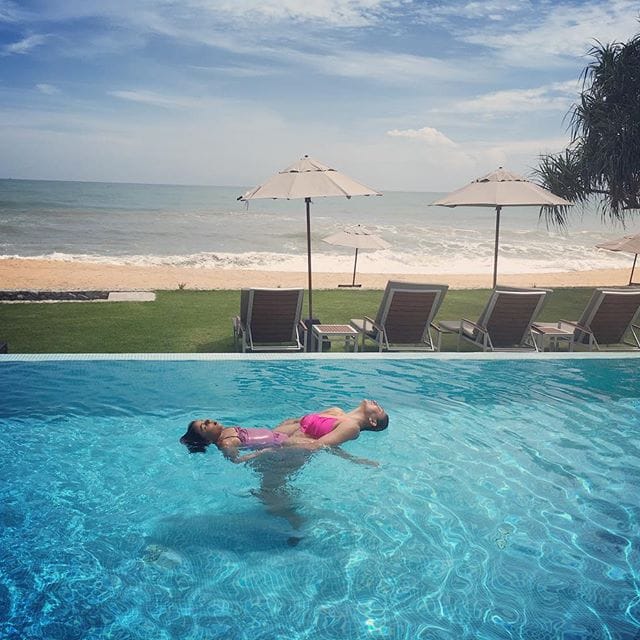 Sushmita Sen is vacationing with daughters Renee and Alisah in rain-soaked Thailand