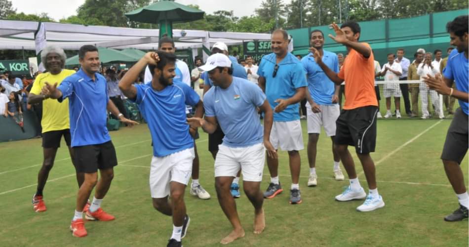 Team India Dances Off After Win in Davis Cup