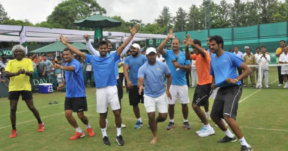 Team India Dances Off After Win in Davis Cup