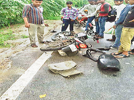 truck ruined byke rider