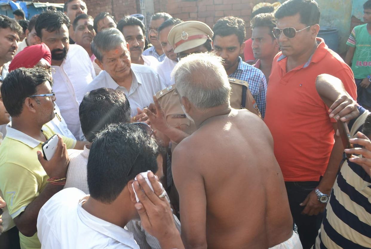 cm rawat visit flood effected area in roorkee.