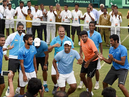 Team India Dances Off After Win in Davis Cup