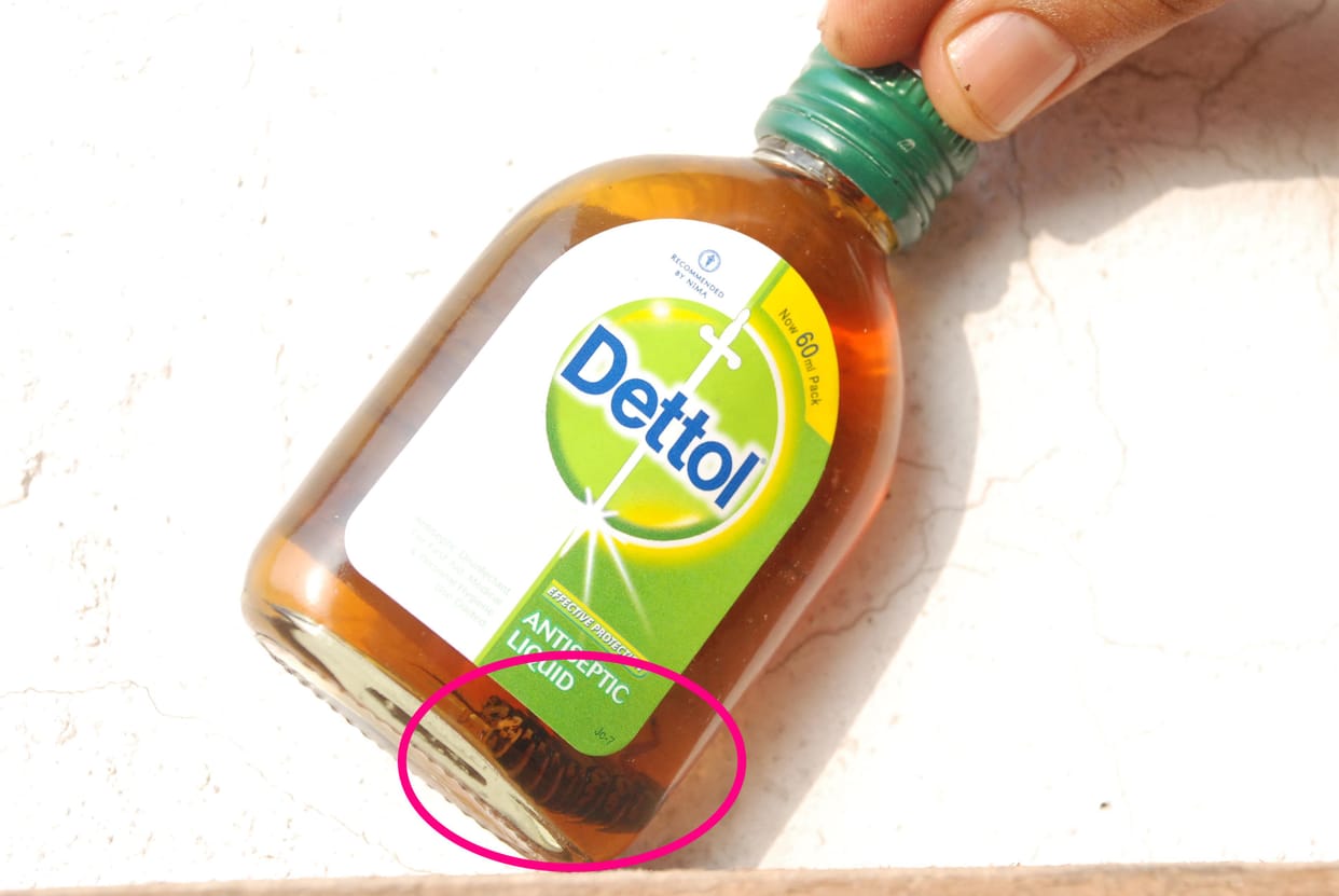 insect found in sealed dettol bottle in kathua 