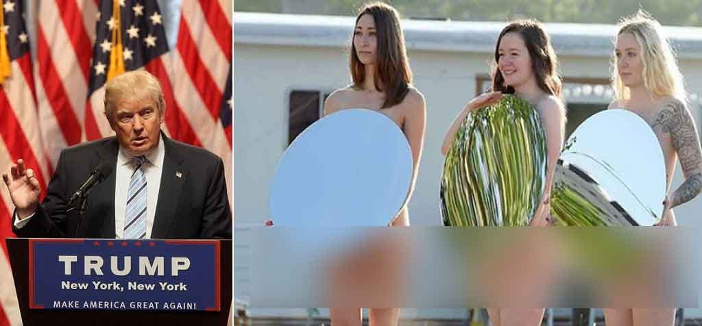 Over 100 women pose naked against Donald Trump in Cleveland
