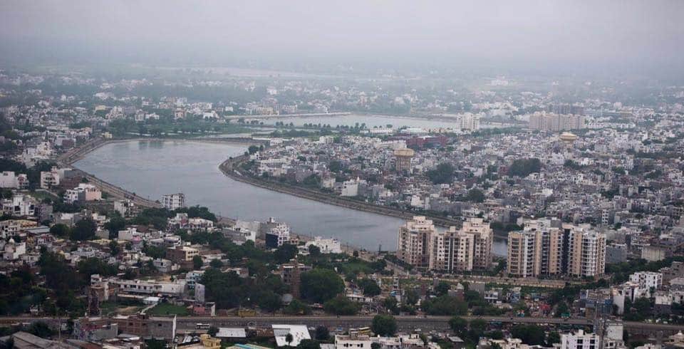 aerial view of taj mahal taken by akhilesh yadav