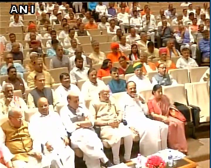 Delhi: BJP Parliamentary party meeting  in Parliament.