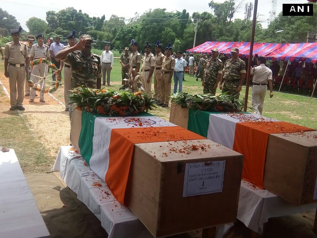 Wreath laying ceremony of CRPF jawans who lost their lives in Gaya Naxal encounter