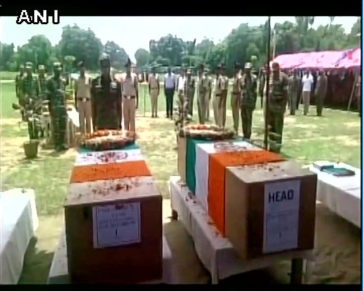 Wreath laying ceremony of CRPF jawans who lost their lives in Gaya Naxal encounter