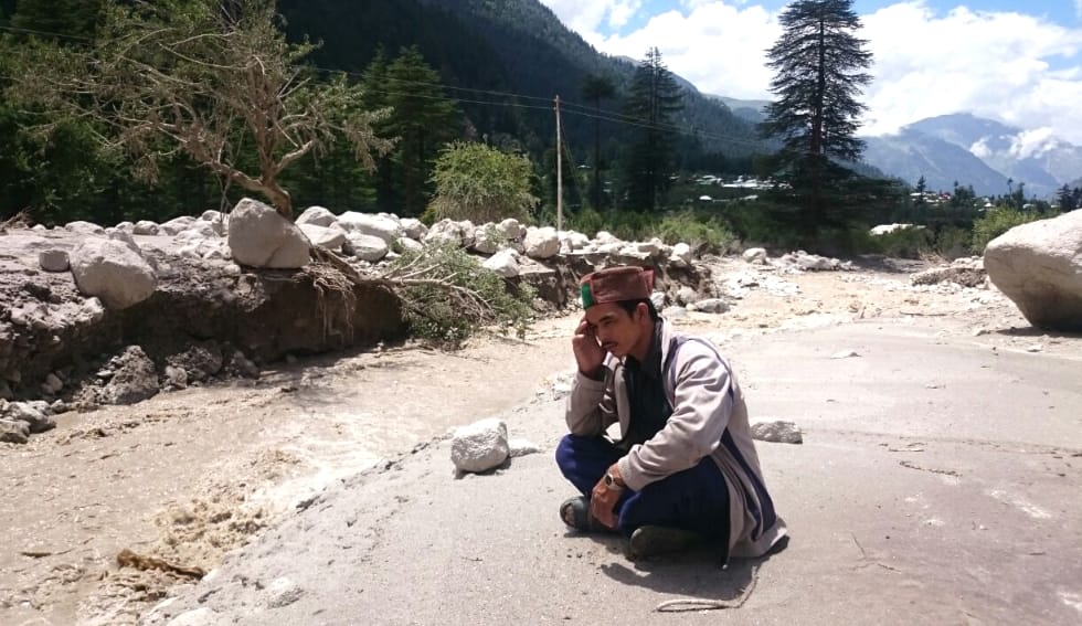 Cloud brust at kinnaur, ITBP starts maintenance work.