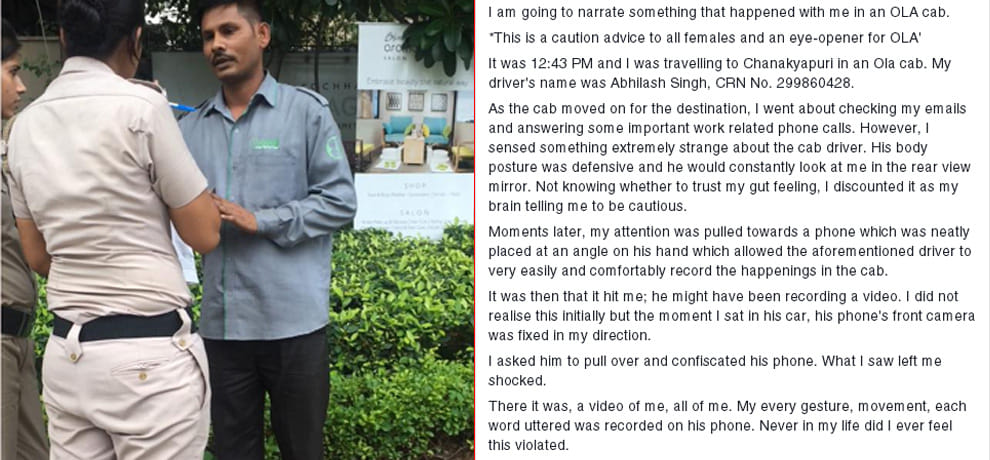 Ola cab driver shameful act in cab, the girl wrote her story on Facebook