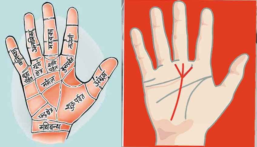 palmistry auspicious sign in hand