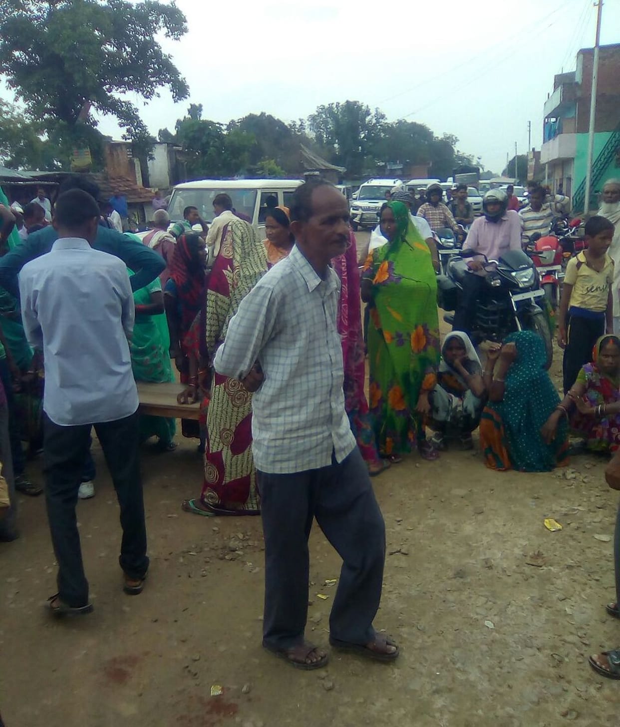 villagers protest against police