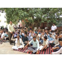 narnaul news,nrhm employees, protestm, office