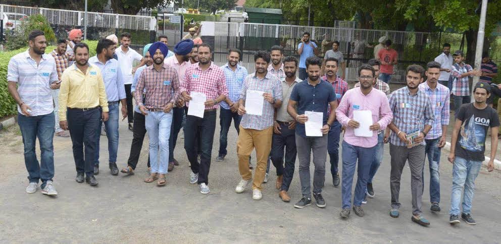 pu, punjab university campus, campus first day, student, dharna, demand letter, chandigarh,