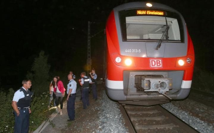 germany: axe attack in train, four injured