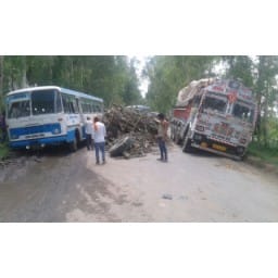 road block, trali mihapning, jind