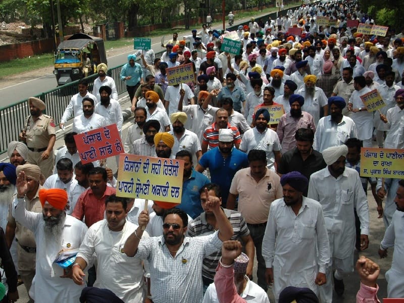  SYL opposes, Akali Dal opposes, SAD's Fury March March in Patiala, Patiala