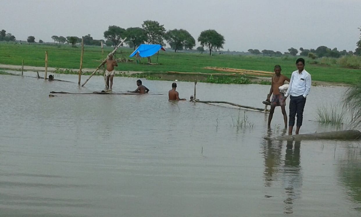 Ghagra river reached danger point across