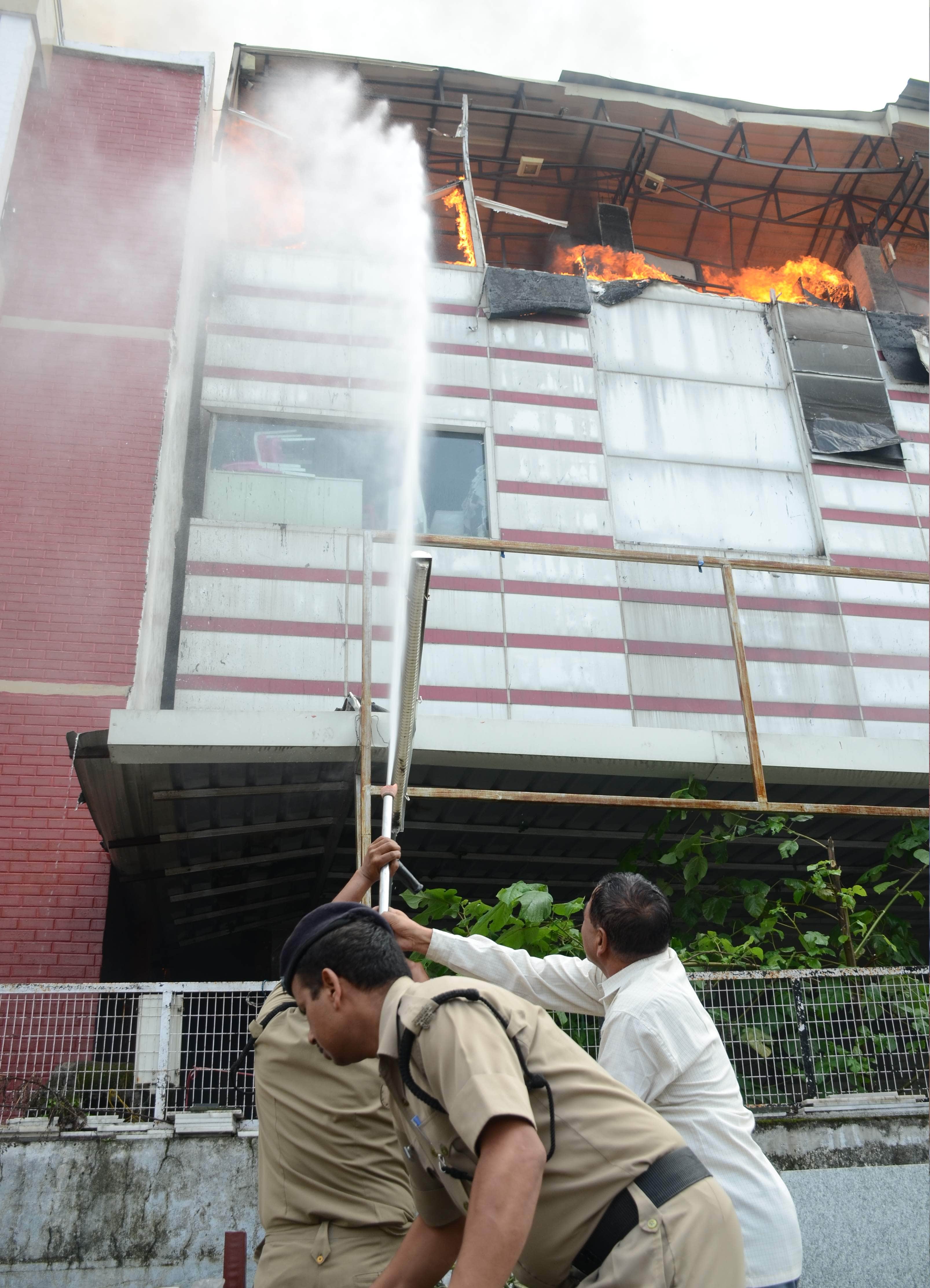 fire caught in furniture showroom.