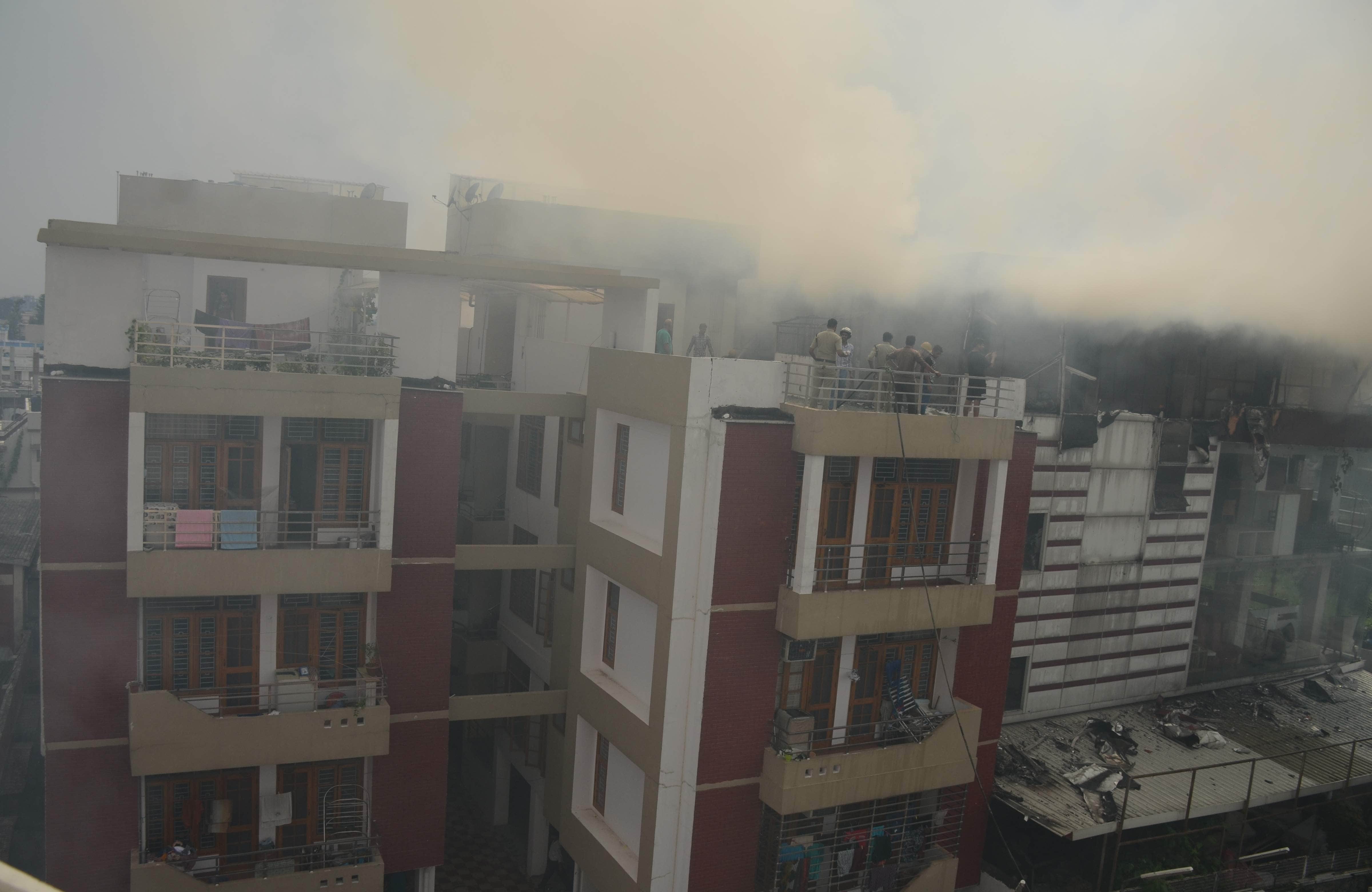 fire caught in furniture showroom.
