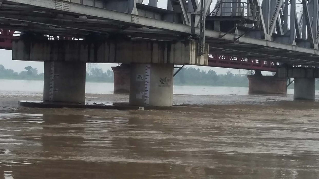 Ganga water level fall.